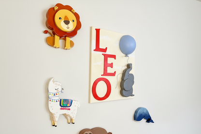 3D layered wall art for nursery — handmade by PattyBin3D