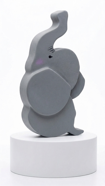 Elephant 3D layered wall art for nursery — handmade by PattyBin3D