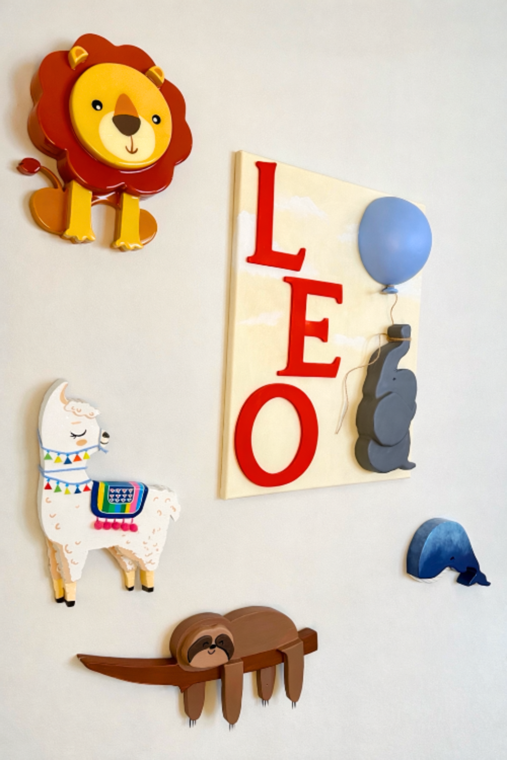 Lion 3D layered wall art for nursery — handmade by PattyBin3D
