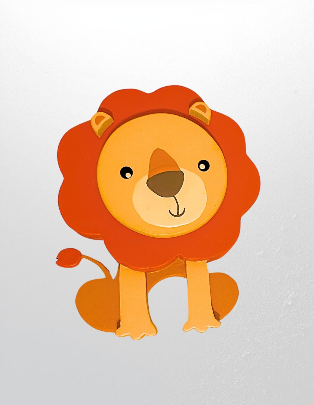 Lion 3D layered wall art for nursery — handmade by PattyBin3D