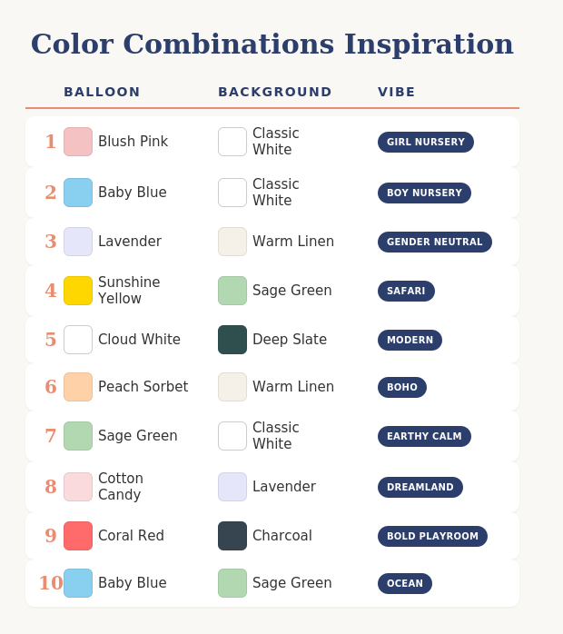 PattyBin3D color combination [1–10] — kids wall art palette