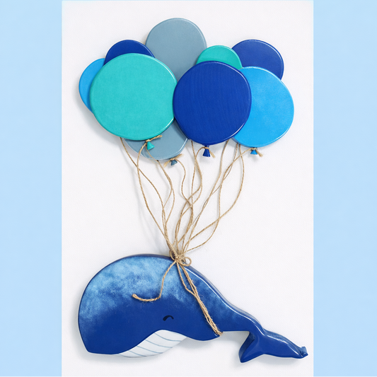 Whale 3D layered wall art for classroom — handmade by PattyBin3D